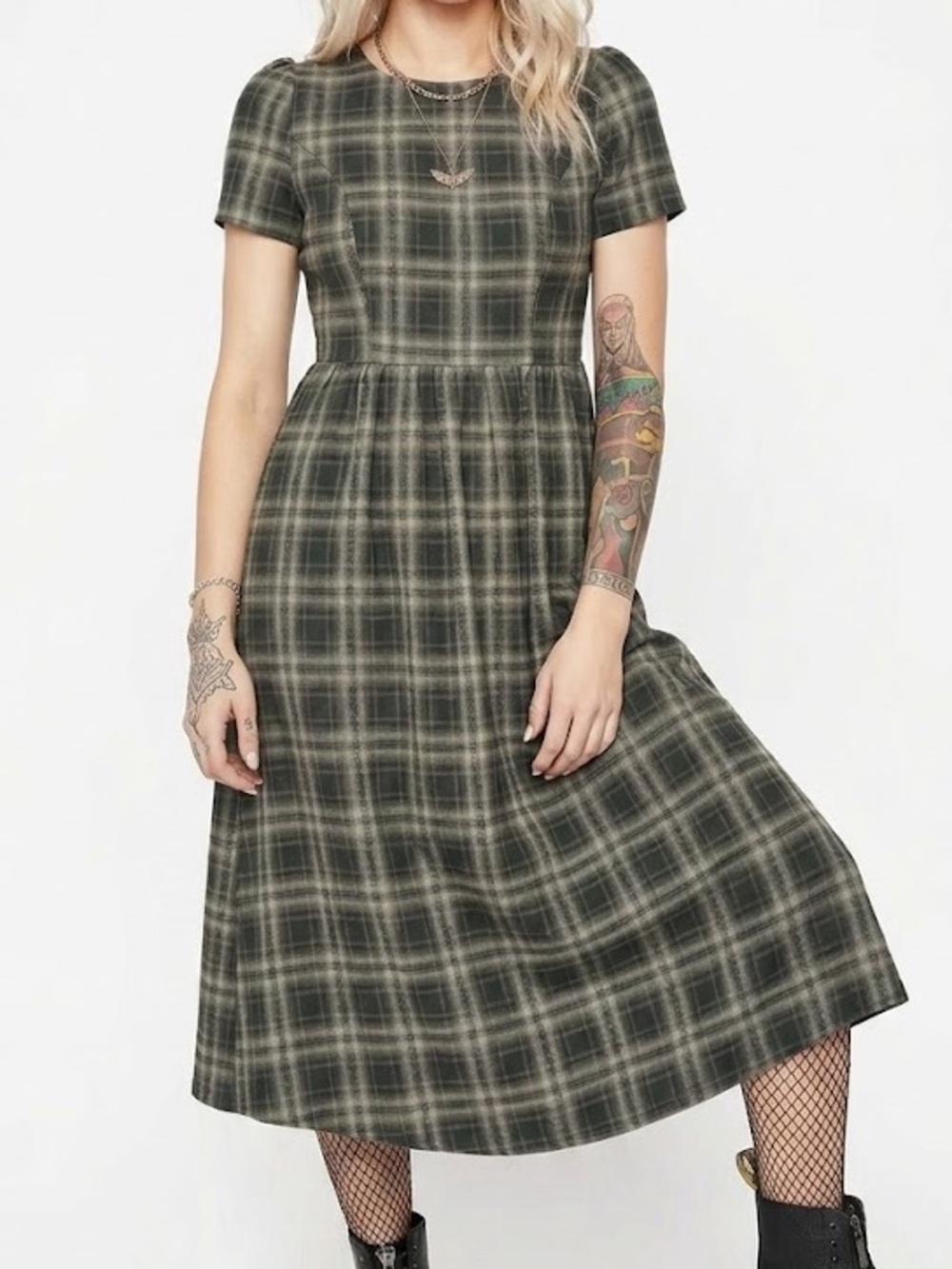 Disturbia Tulisa Check Midi Dress 12